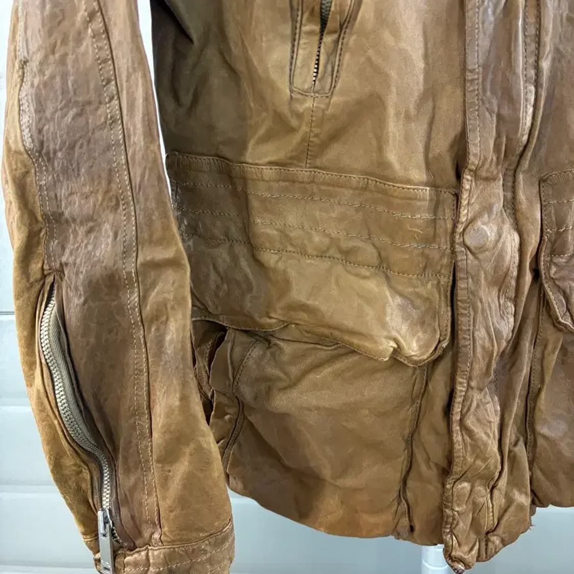 TIME HOMME vintage leather jacket 105 상품이미지6