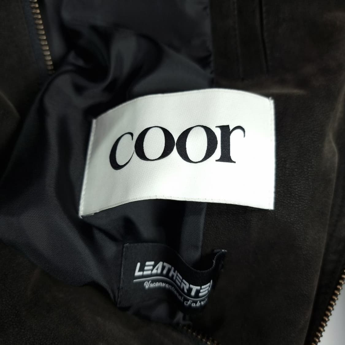 [쿠어] 비건 스웨이드 미니멀 오버핏 블루종 자켓 블랙 M19525 상품이미지7