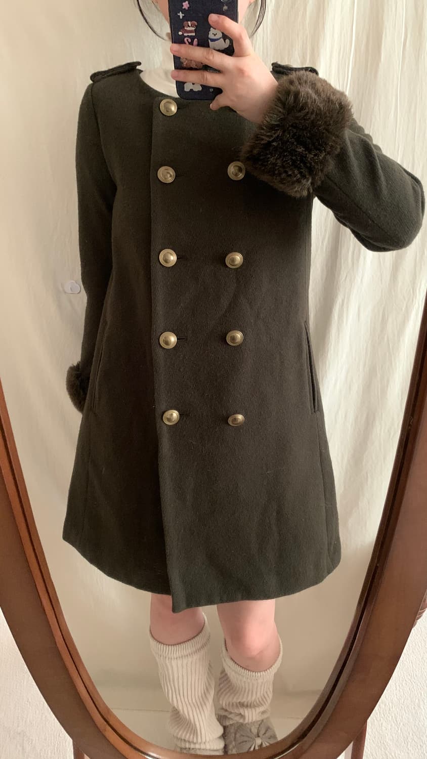 카키 갸루 코트 상품이미지3