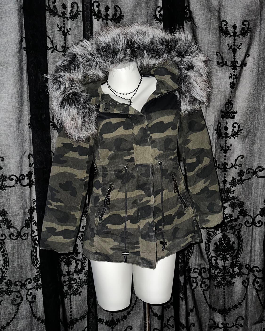 Camo y2k Two-Way Jumper 상품이미지1