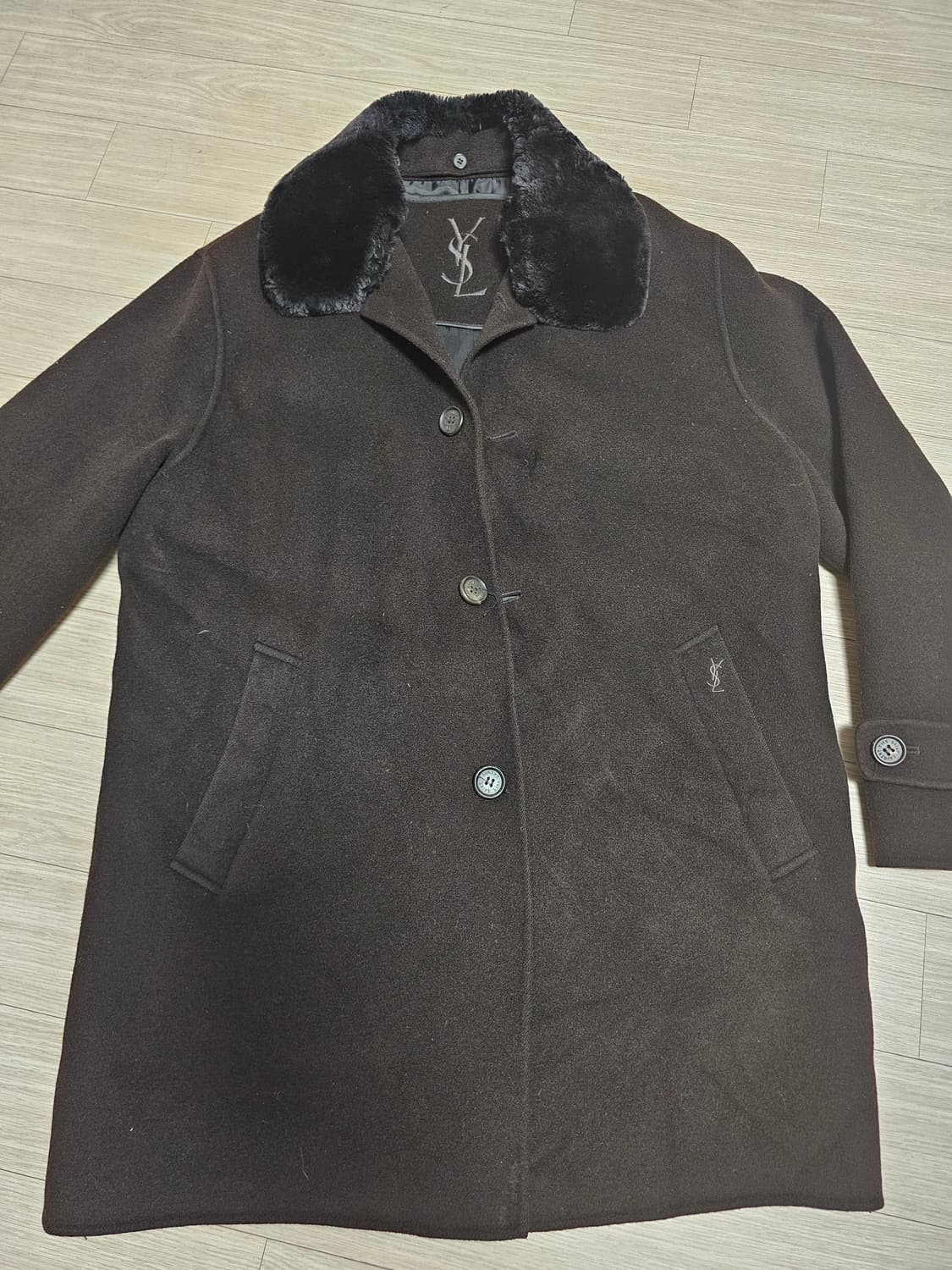 YSL 입생로랑 모 캐시미어 혼방 코트 상품이미지1