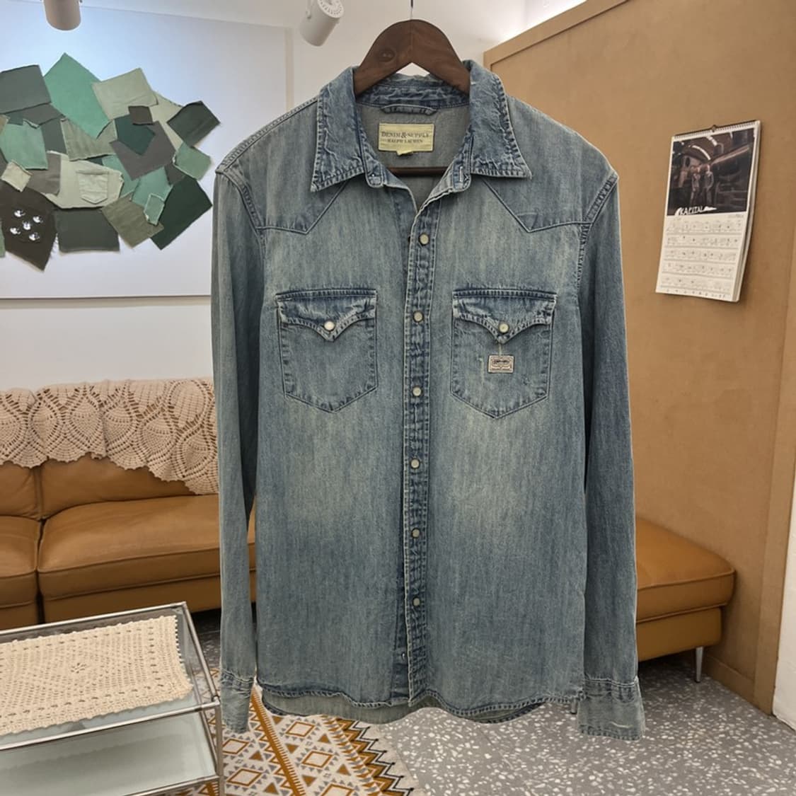데님앤서플라이 랄프로렌 컨트리 빈티지 데님셔츠 M C10738 상품이미지3