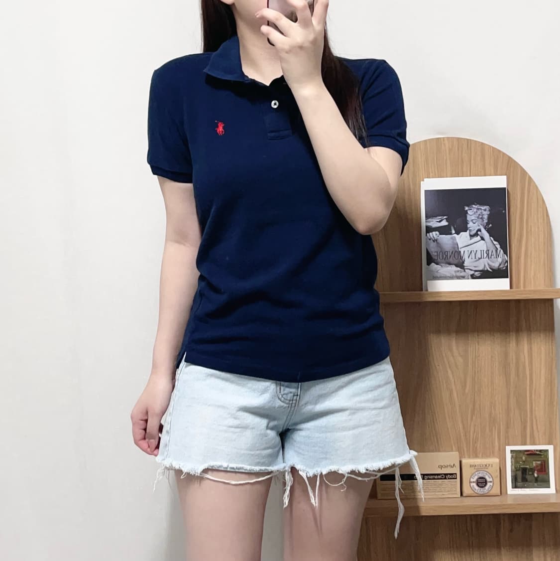 [정품] 폴로 네이비 / 레드포니 반팔카라티 [ M ] 상품이미지1