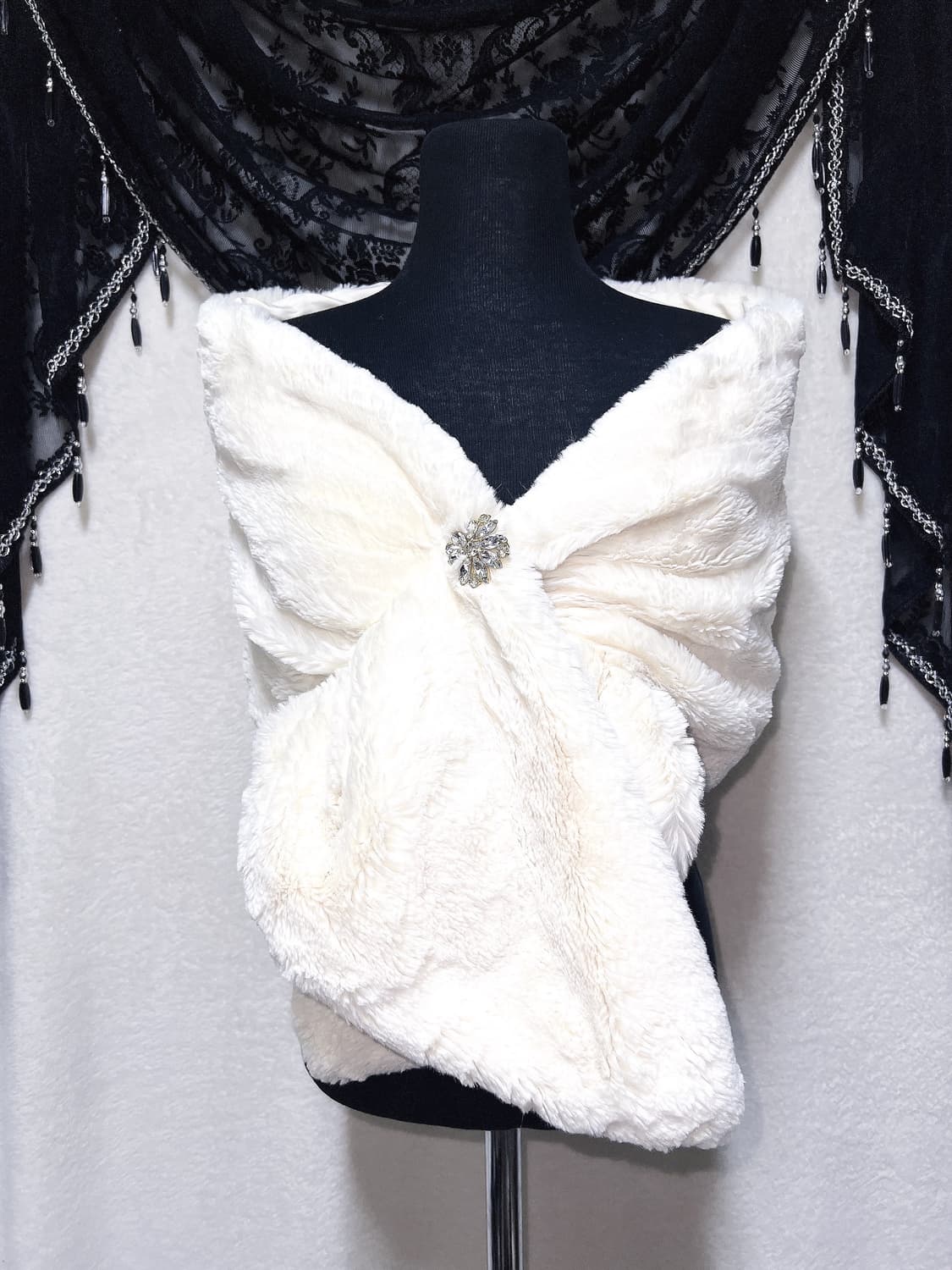 퍼 숄 머플러 케이프 망토 로맨틱갸루 로걀 오네 히메 달천 삿포로 핀터 상품이미지8