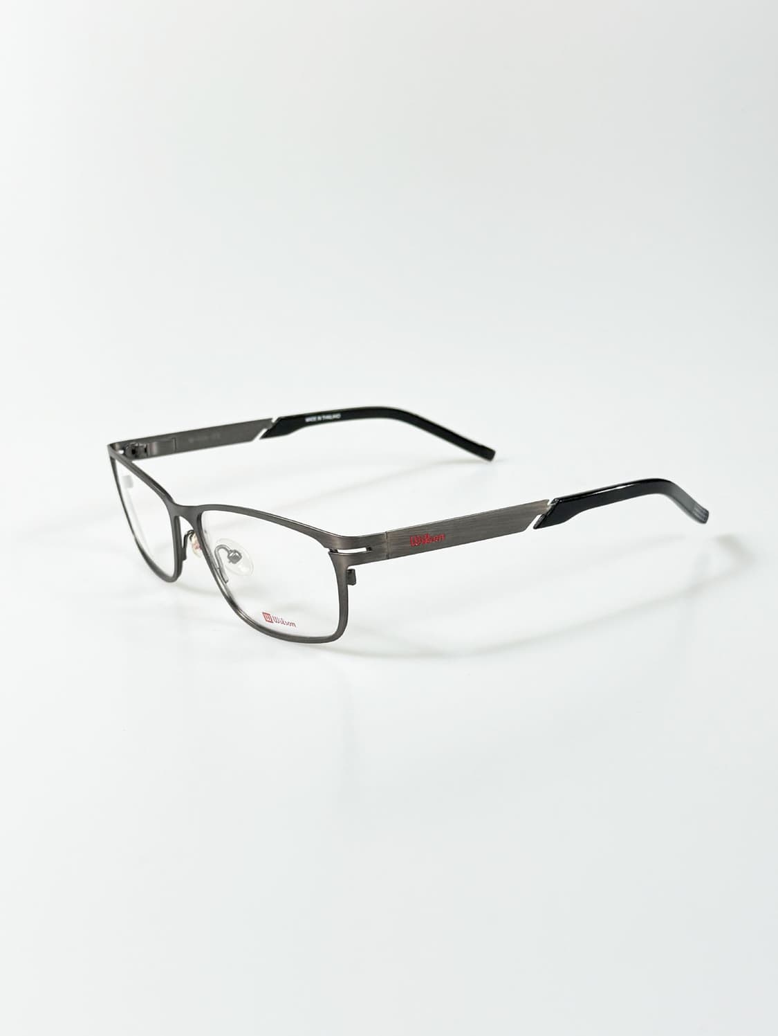 90s WILSON 다크 그레이 메탈릭 스퀘어 빈티지 안경 상품이미지3