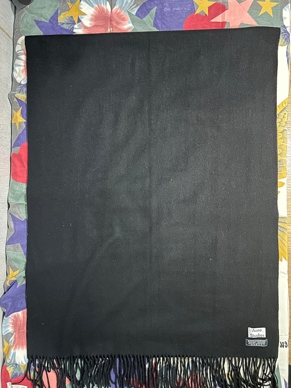 아크네 스튜디오 블랙 캐시미어울 머플러 상품이미지4