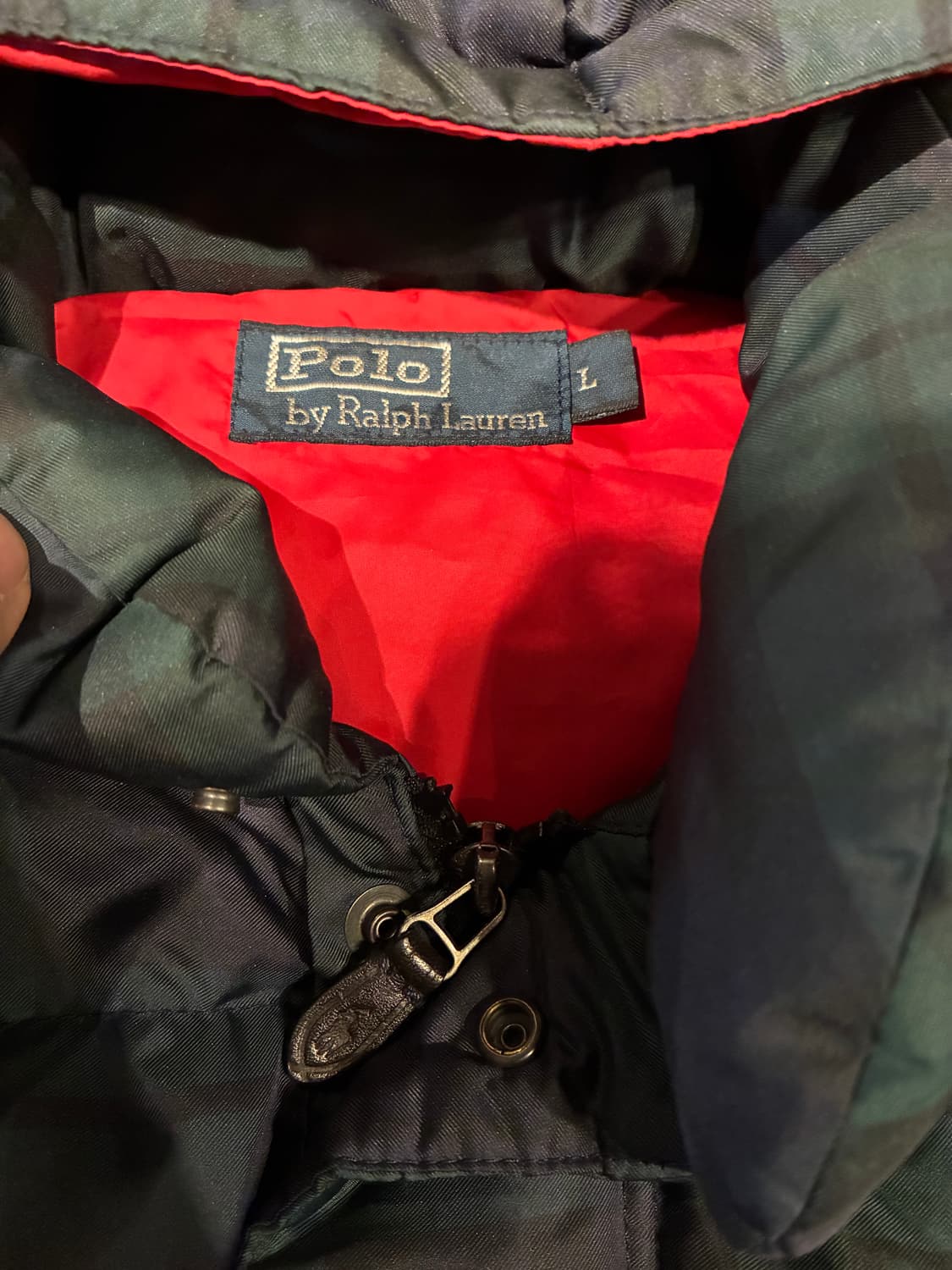 L) 폴로 타탄체크 조끼 패딩 상품이미지3