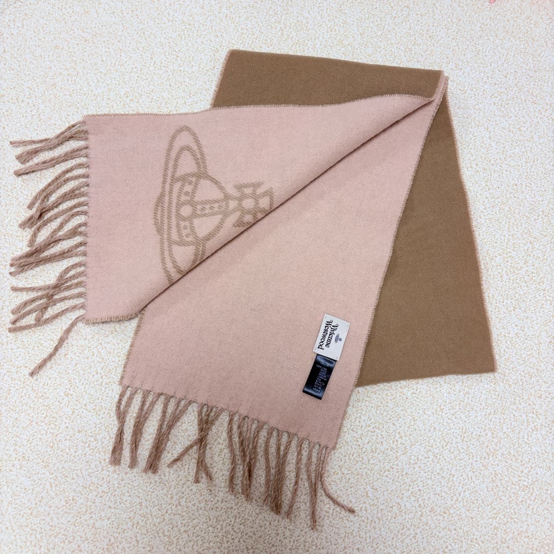 비비안웨스트우드 리버시블 빅로고 울 머플러 상품이미지4