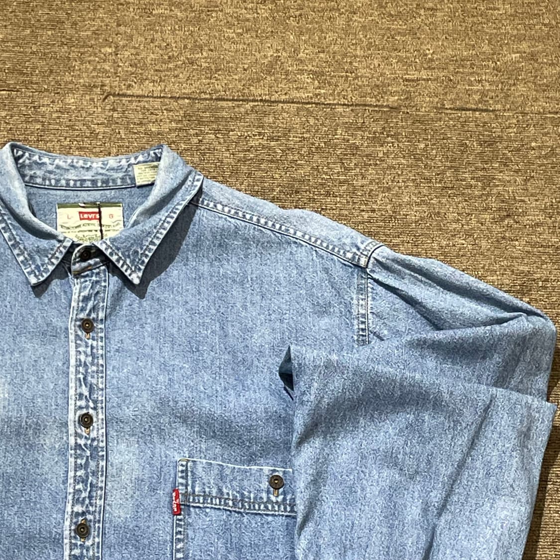 (L) 90s Levi's 리바이스 코튼 데님 셔츠 상품이미지2