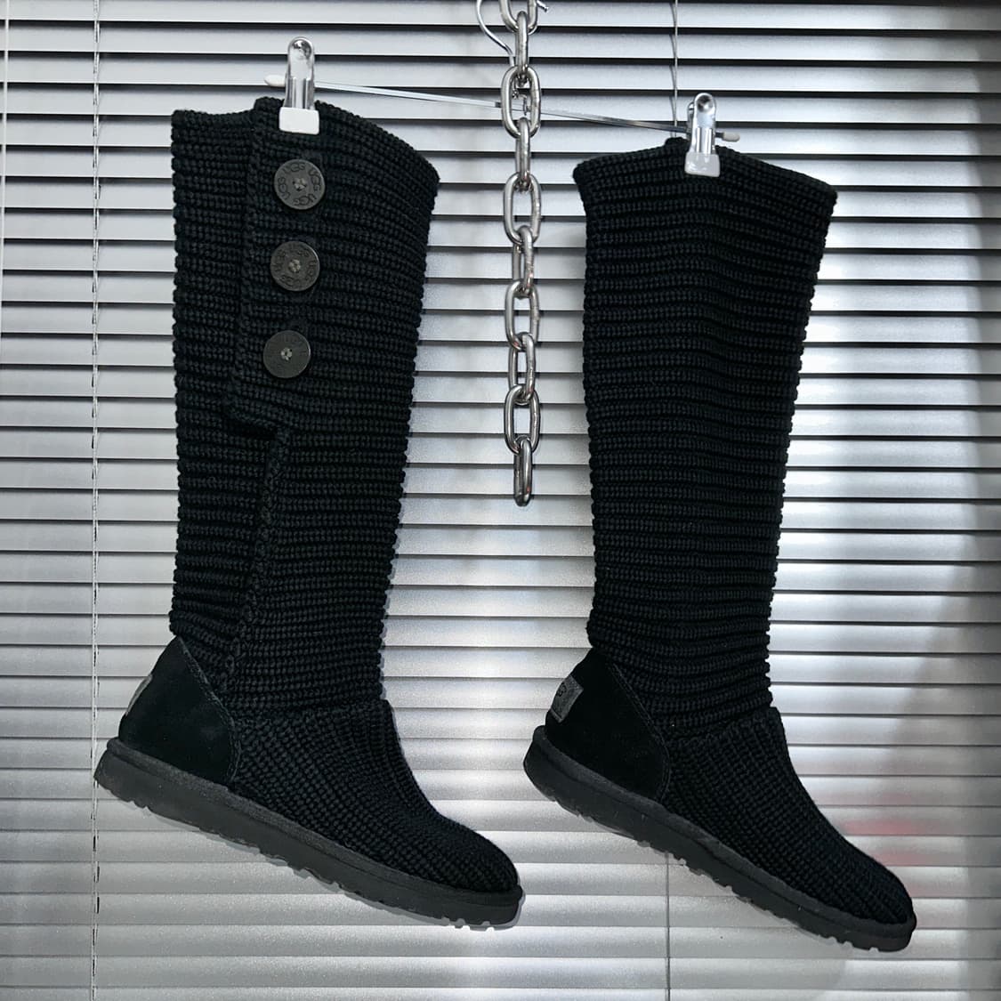00s 블랙 니트 카디 어그 부츠 상품이미지3