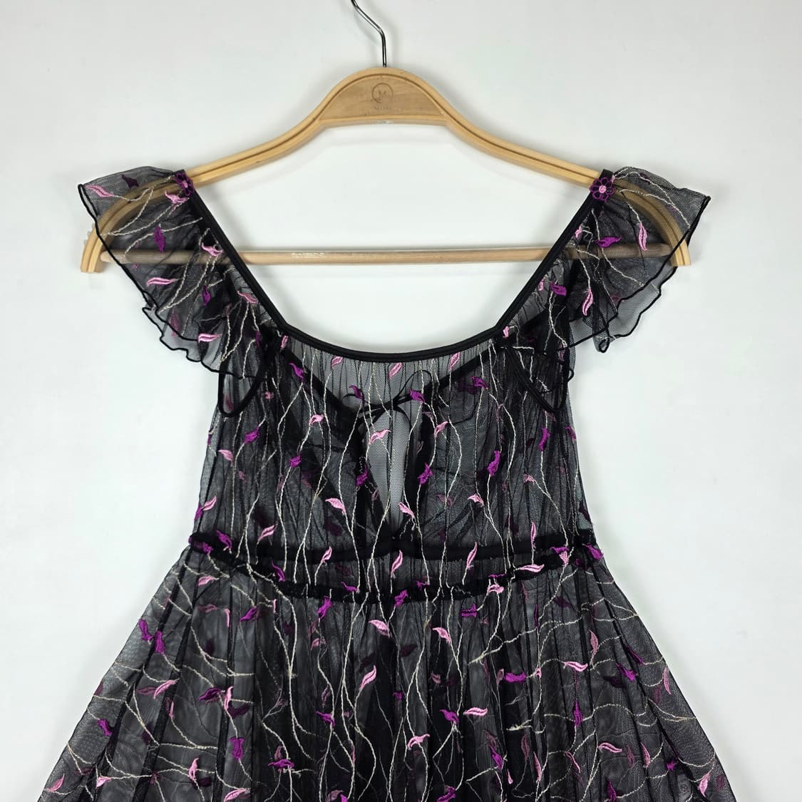 플라워 자수 시어 블라우스 상품이미지2