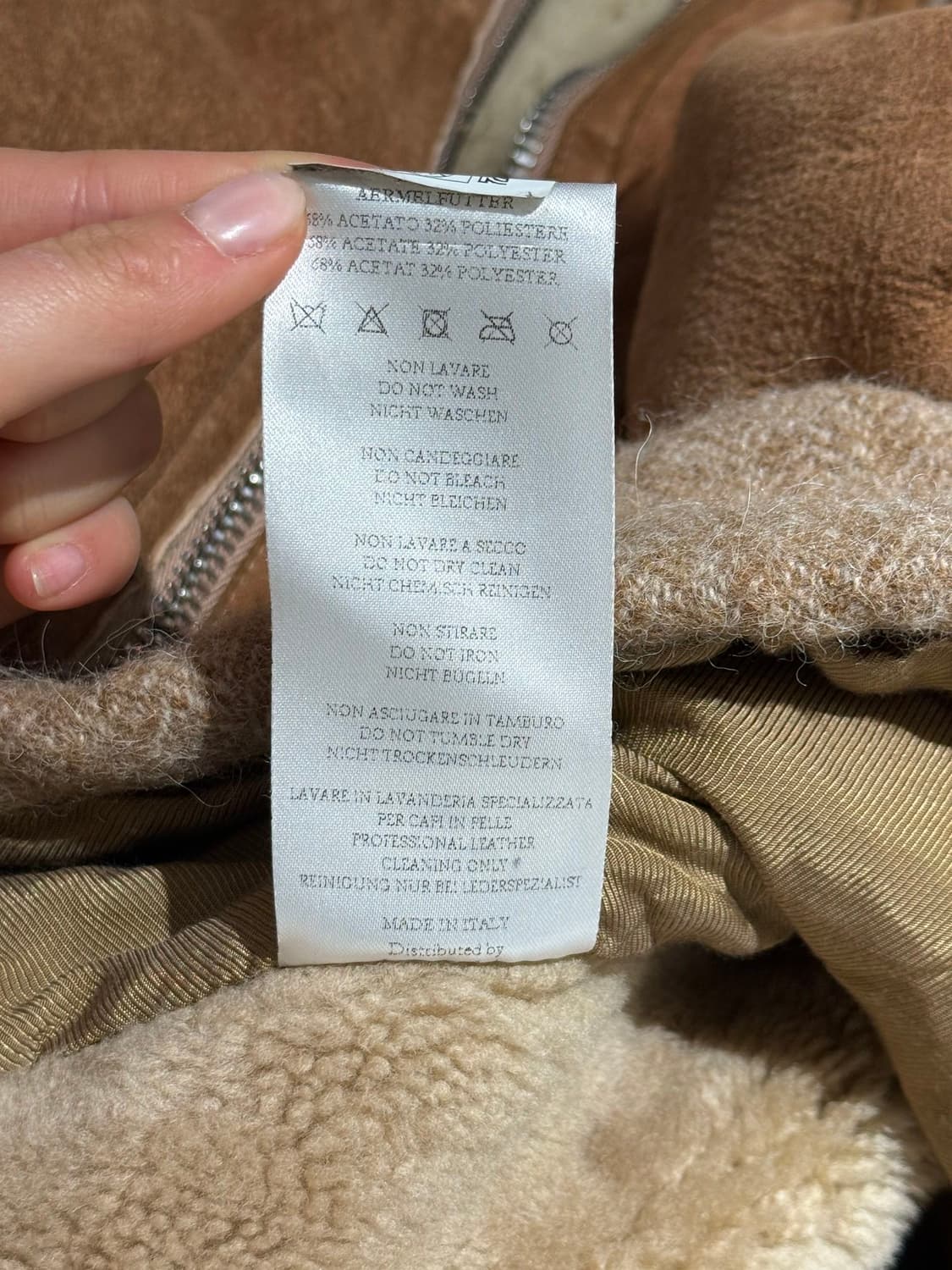 리븐 브라운 램스킨 무스탕 자켓 상품이미지10