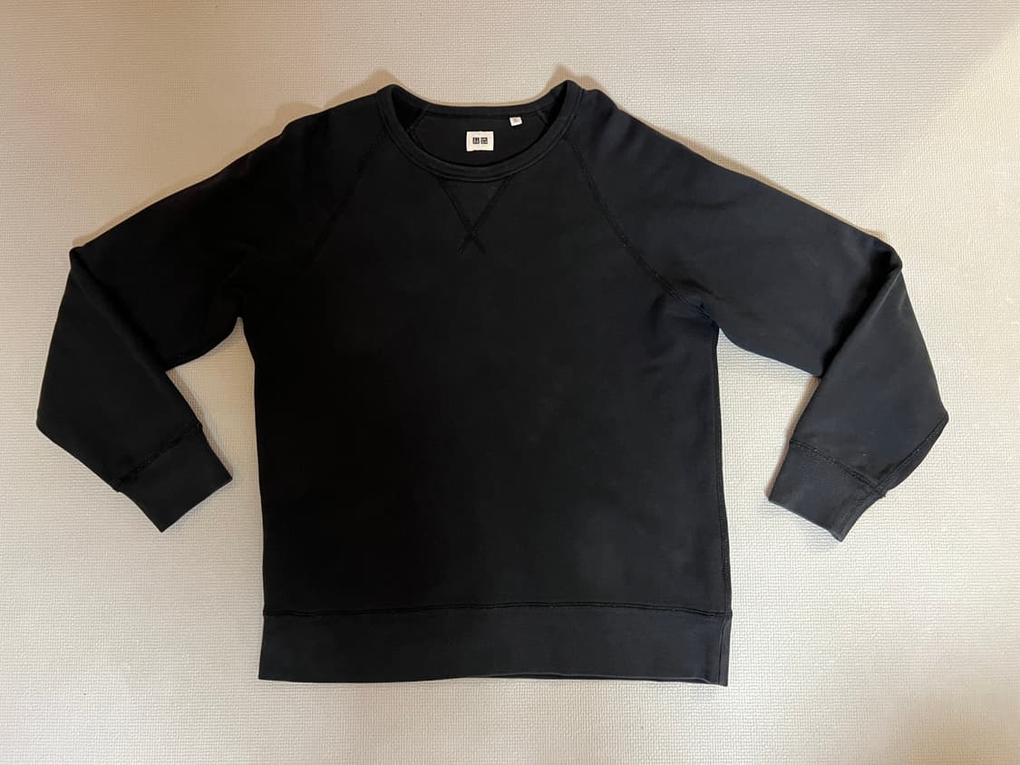 무료배송 - 유니클로 스웨트셔츠 맨투맨(블랙) XL 상품이미지1