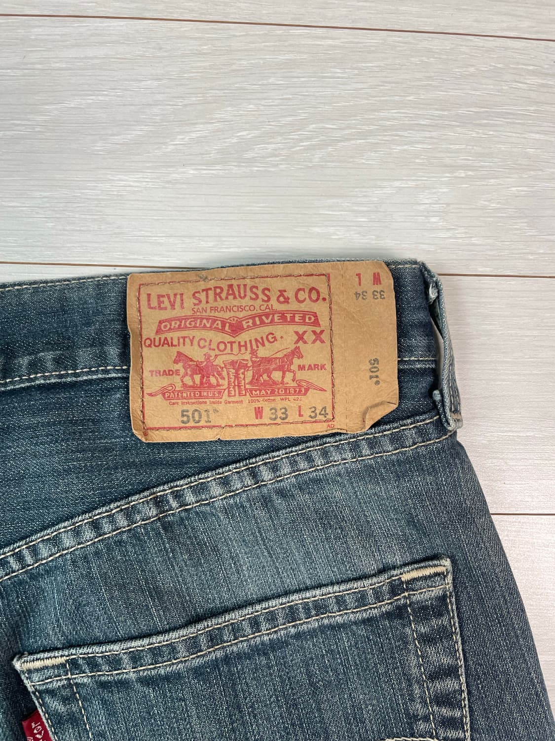 리바이스 501 인디고 데님 팬츠 상품이미지7