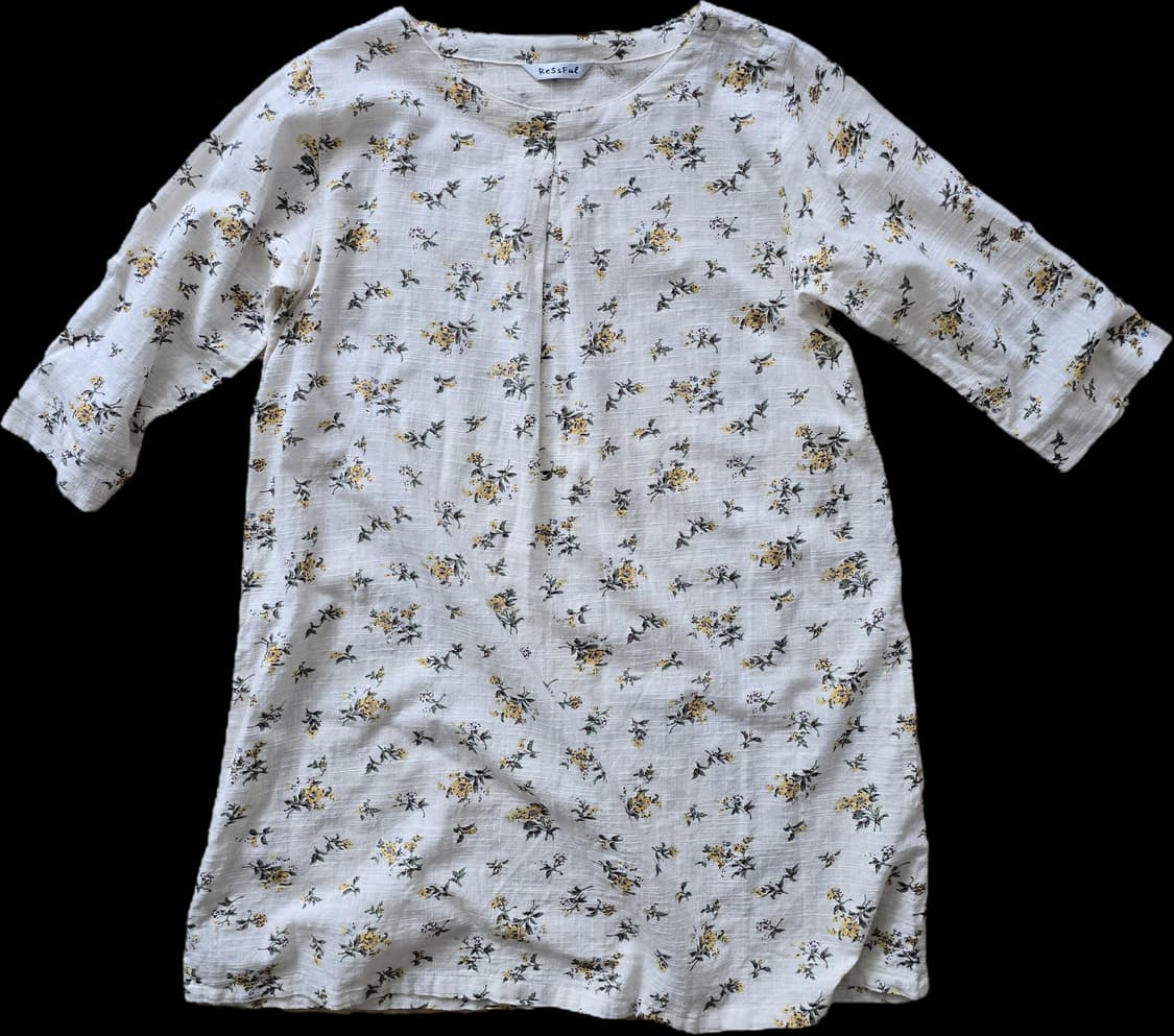 모리걸 플라워 코튼 튜닉 원피스 상품이미지7