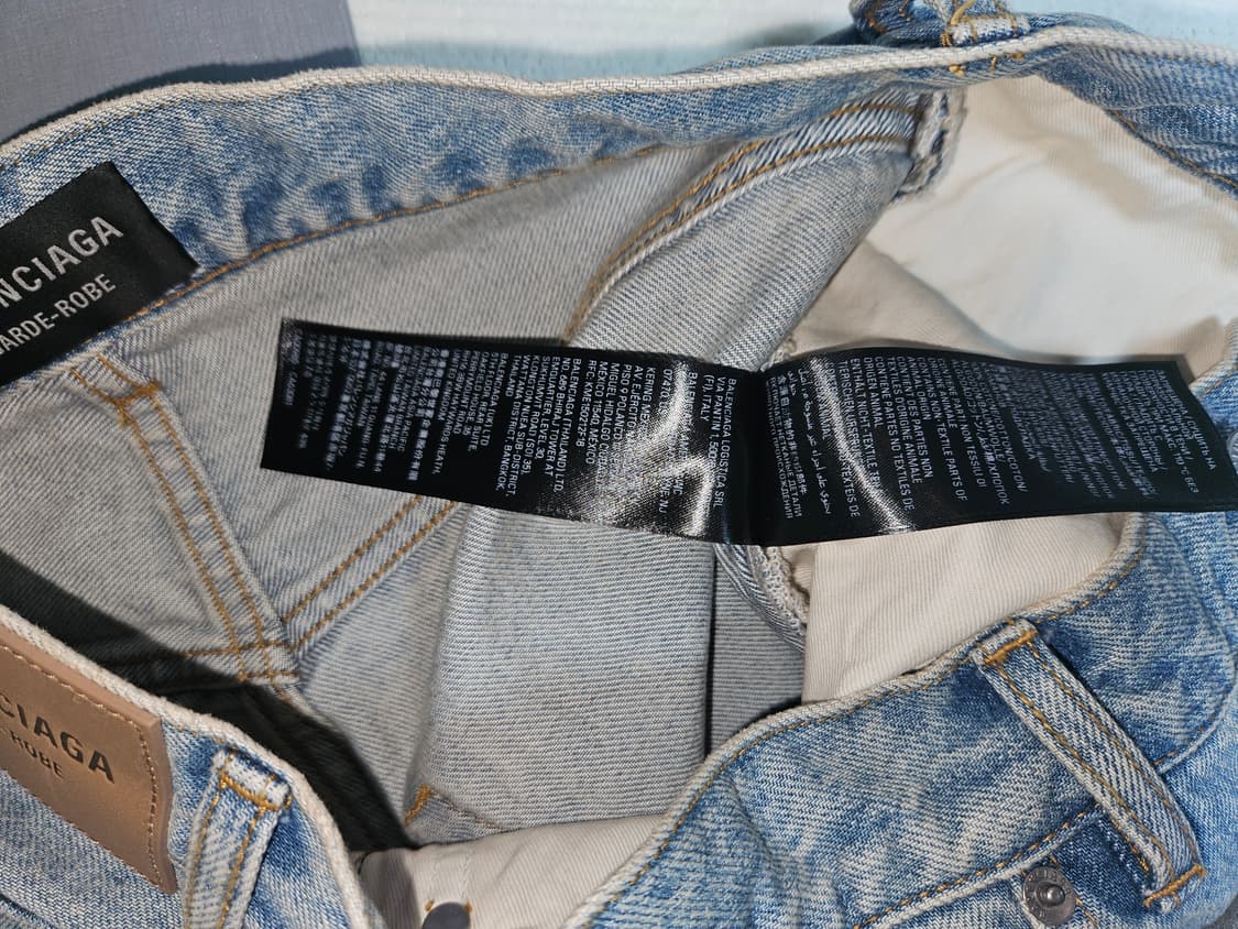 발렌시아가 데님 배기 팬츠 라이트블루 xs 상품이미지7