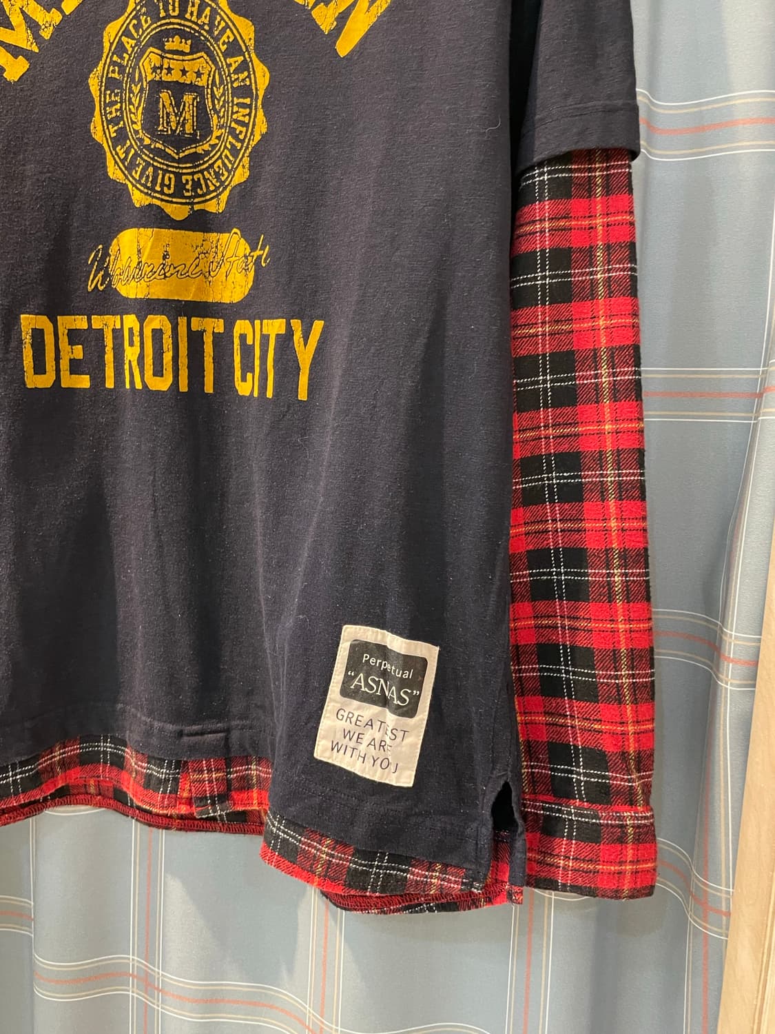 일본빈티지 펑크 프레피룩 레이어드티셔츠 상품이미지3