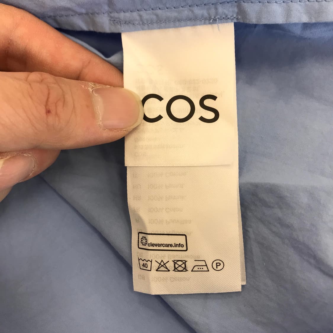 COS 오버사이즈 블루셔츠 포플린원단 [여성36] 상품이미지6