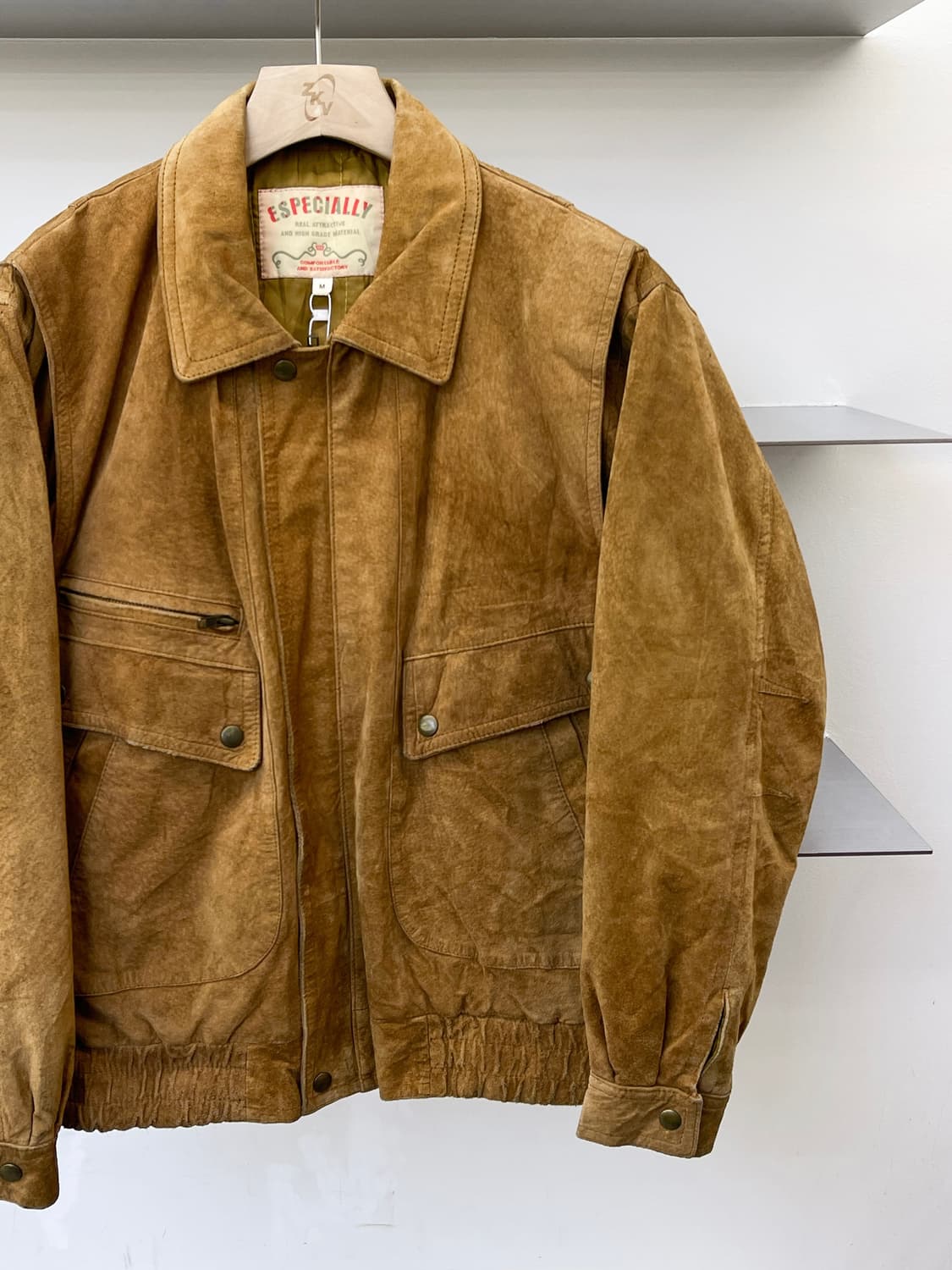 Especially 90s 스웨이드 레더 자켓 상품이미지3