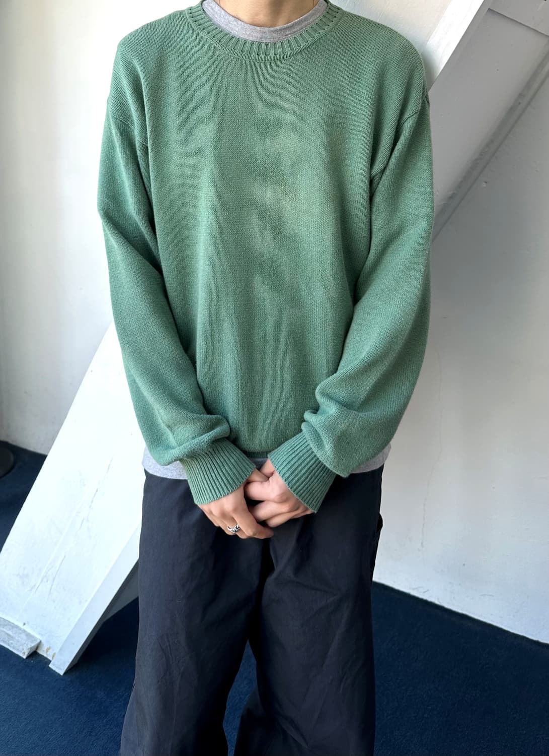 Cotton crewneck knit P/O 상품이미지7