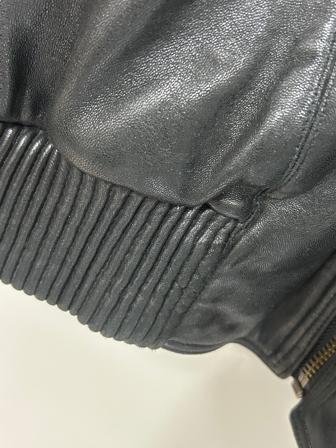 90s 펠레펠레 마크 뷰캐넌 레더 봄버 자켓 상품이미지5