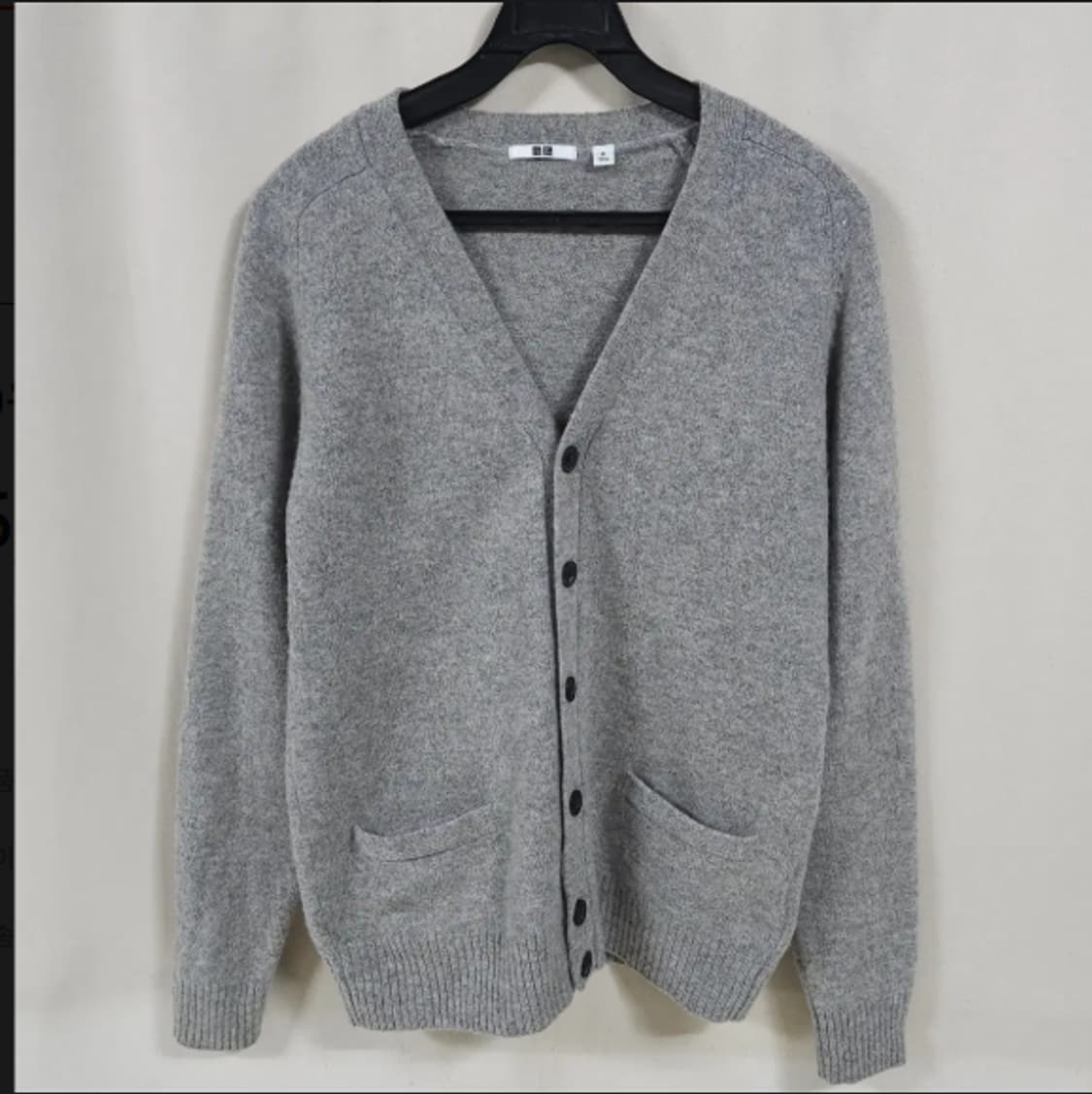 95)유니클로 울 가디건 그레이 14-03 상품이미지1