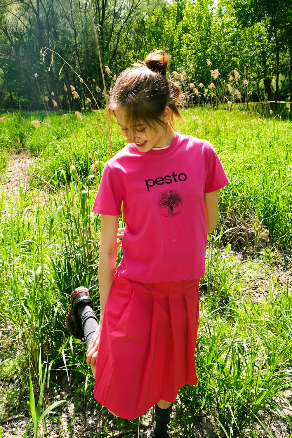 [페스토] 플리츠 미디 스커트 (HOTCANDY) 상품이미지2