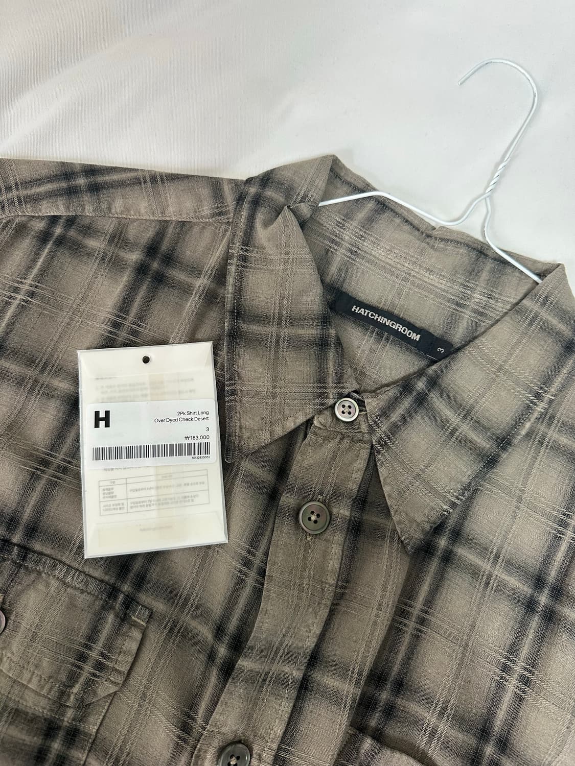 (3)해칭룸 Shirt Long Over Dyed Check Desert 상품이미지3