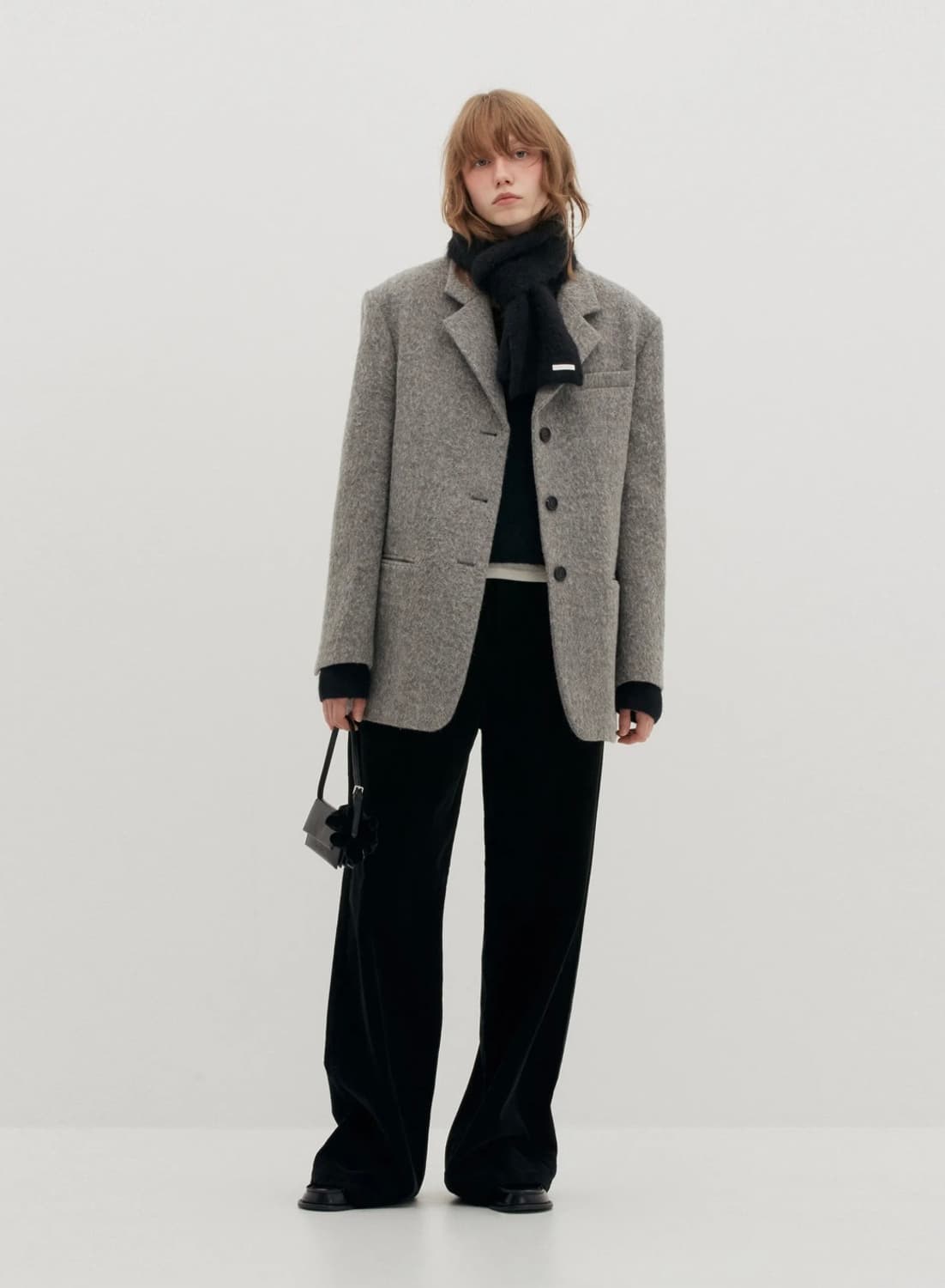 로우클래식 Fine alpaca wool blazer coat grey 상품이미지3