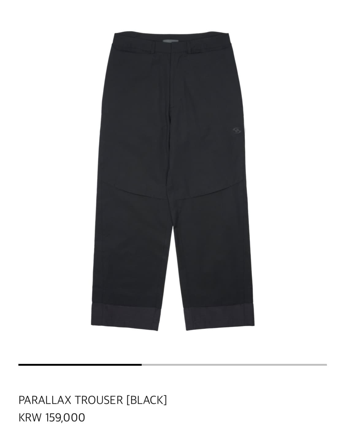 산산기어 트라우저 팬츠 PARALLAX TROUSER [BLACK] 상품이미지1