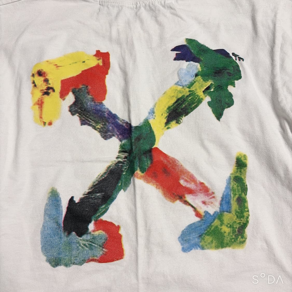 오프화이트 화이트 프린팅 반팔티 L 상품이미지3