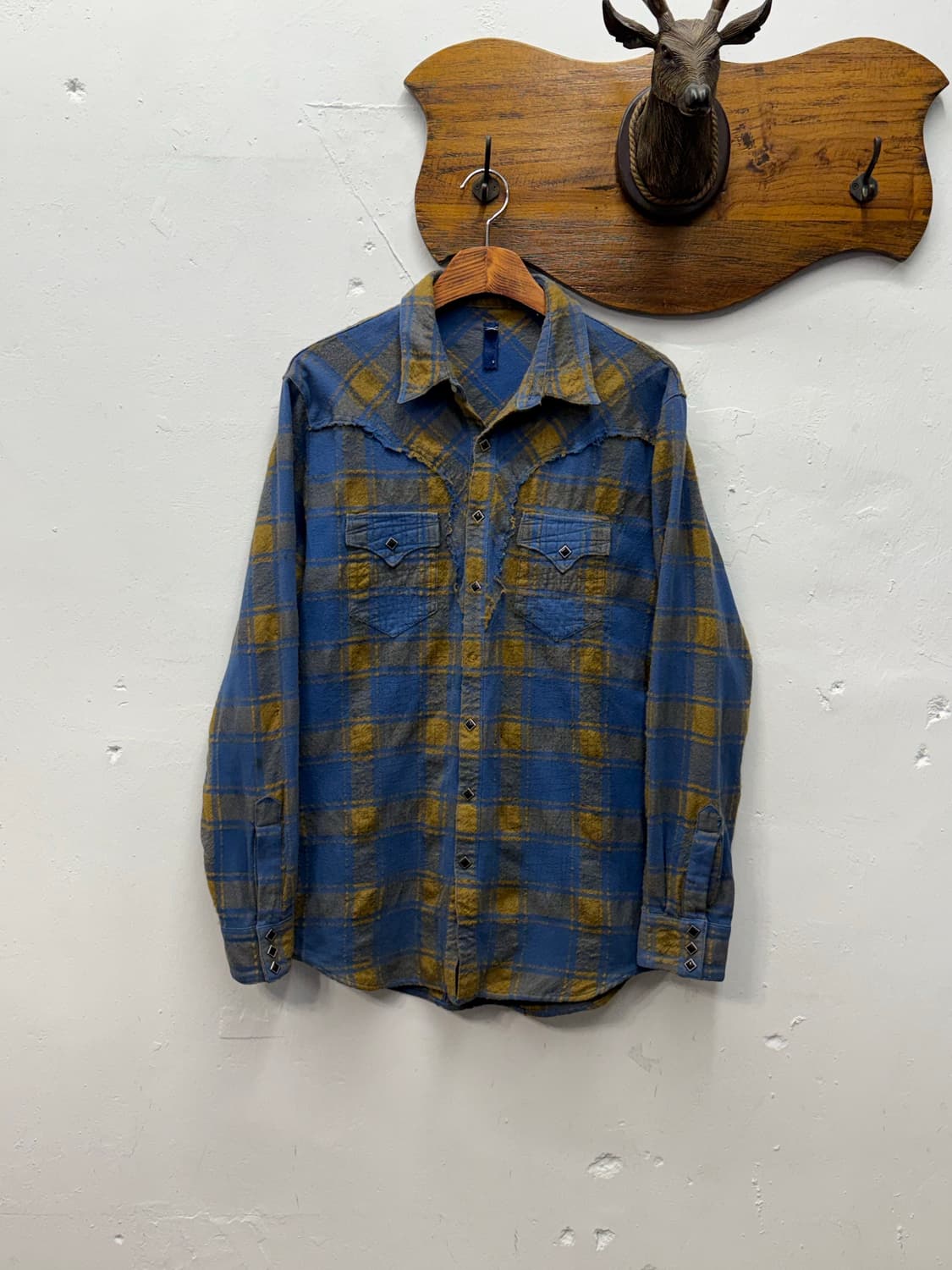 Japan Sifury Western Plaid Flannel Shirt 상품이미지2