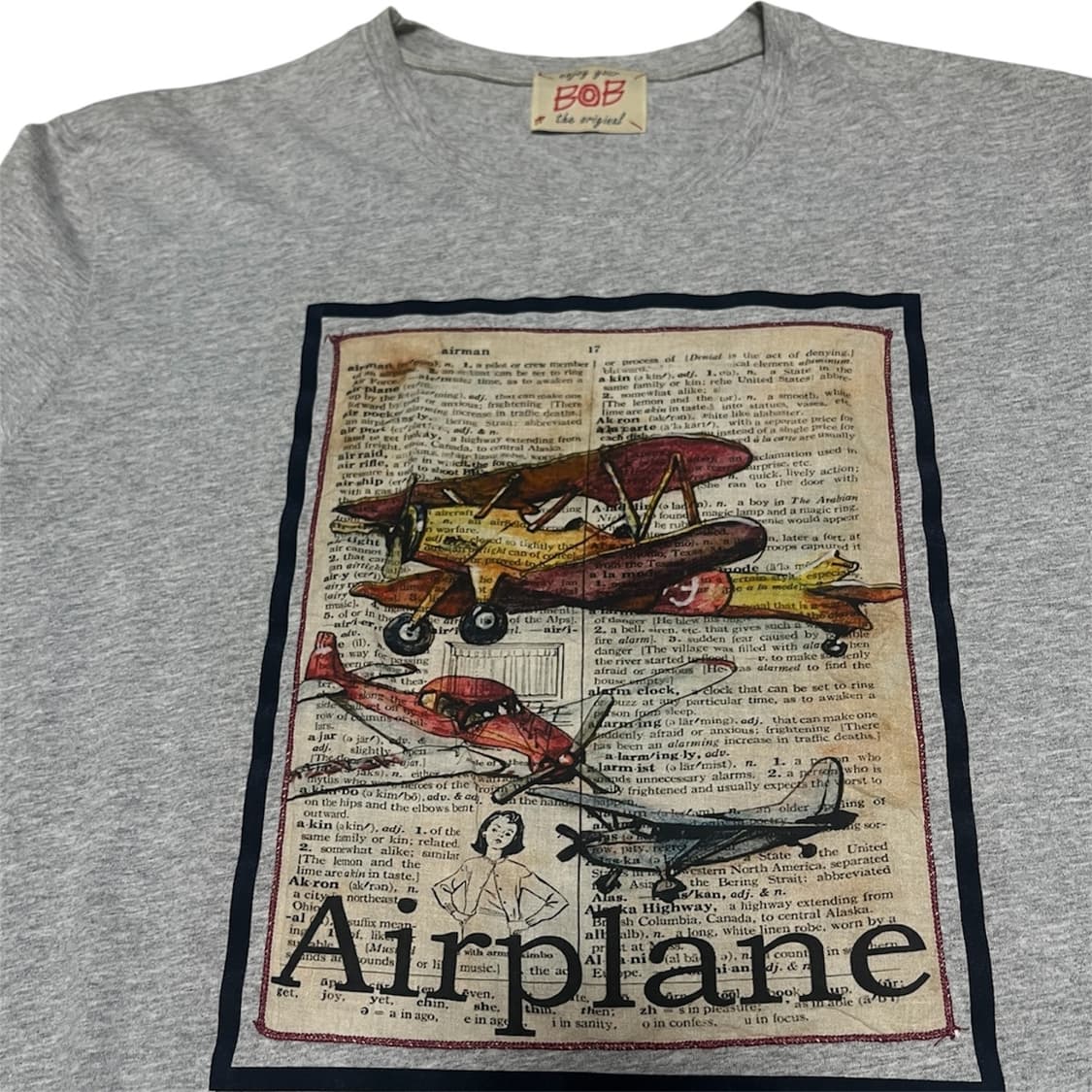 Made in Italy 빈티지 자수 프린팅 티셔츠 상품이미지2