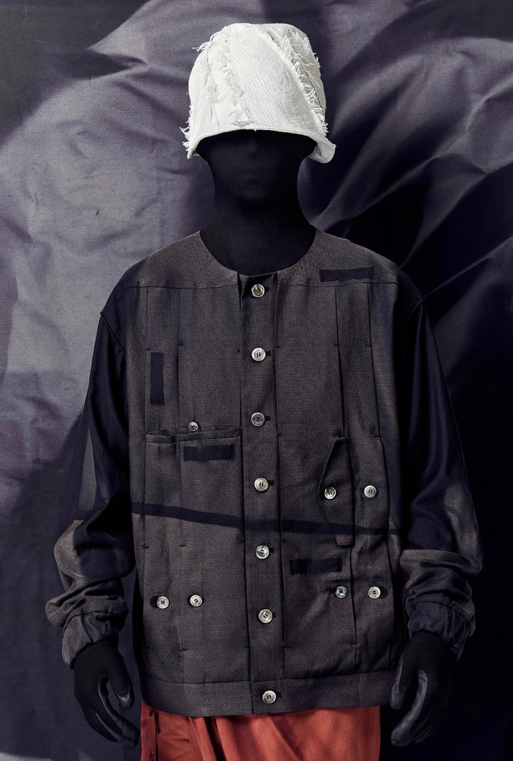 22SS 지용킴 논카라 선페이드 자켓 상품이미지1