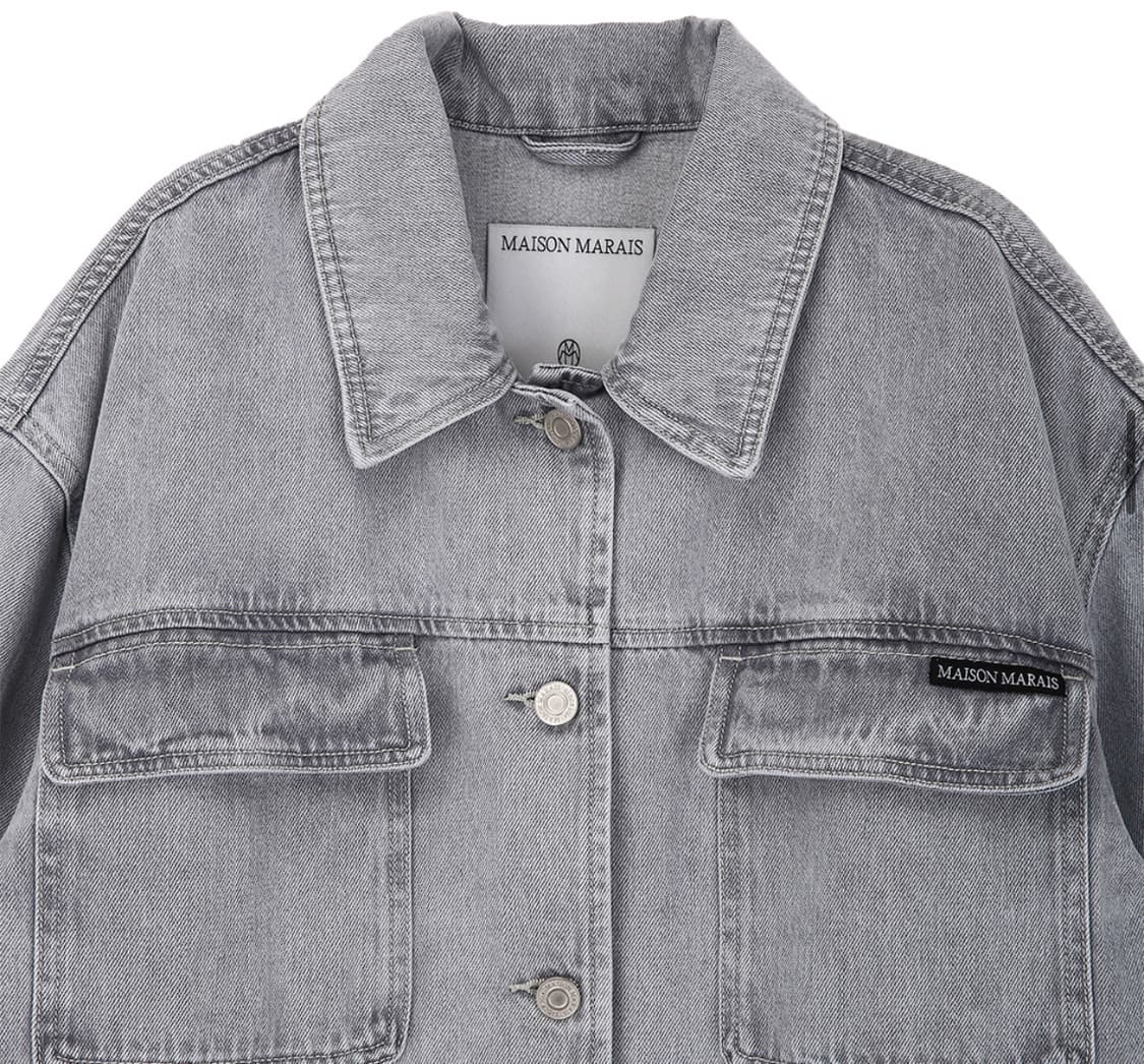 메종마레 Washed Work Jacket, Light Grey 상품이미지7