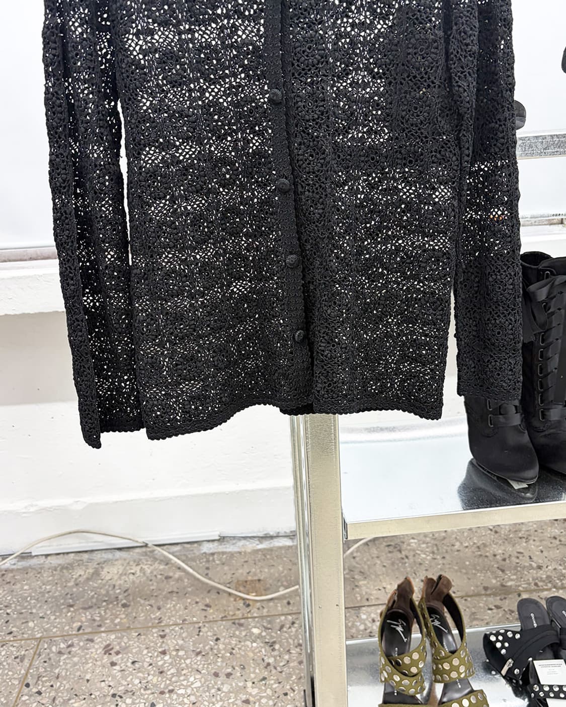 90s 빈티지 핸드 크로쉐 가디건 상품이미지4