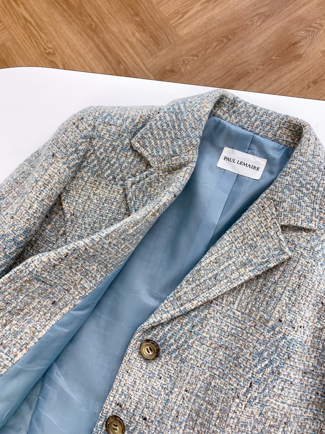 JPN 울 75% 그레이 트위드 자켓 W95-100  상품이미지6