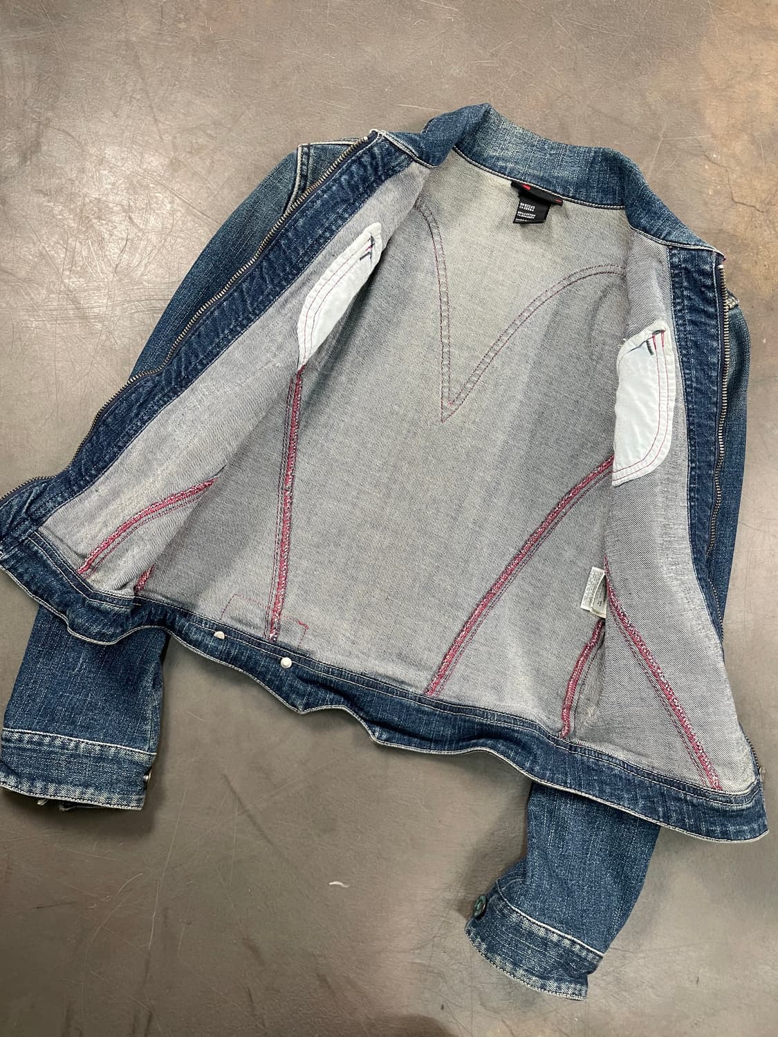 디젤 크롭 데님 바이커 자켓 상품이미지4