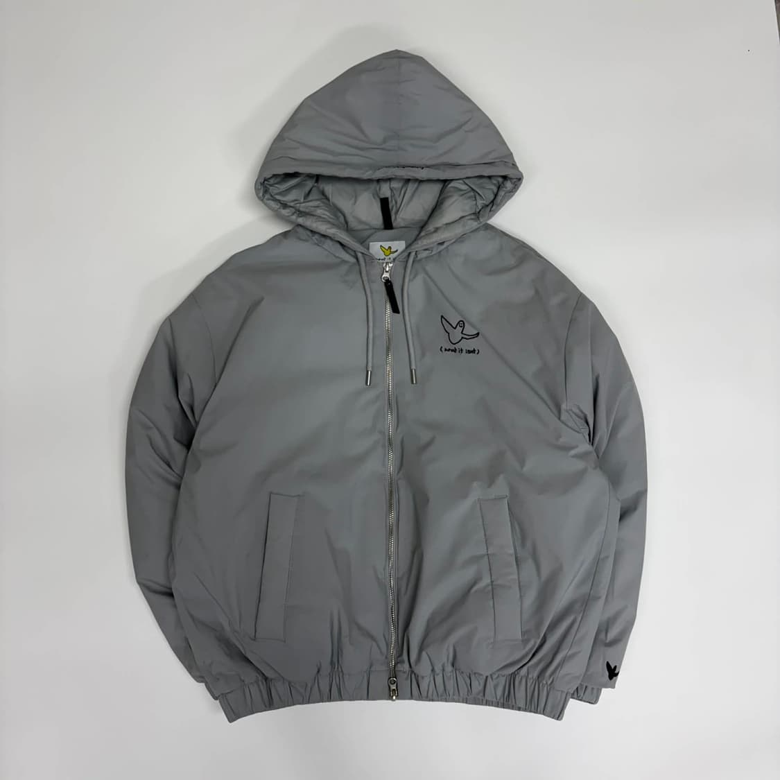 와릿이즌 엔젤 그레이 푸퍼 후드 패딩(S) 상품이미지2