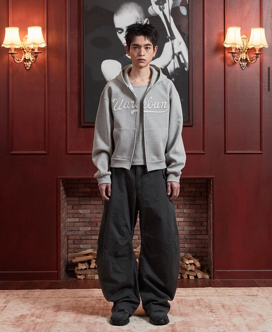 아르반 트리플 리프 커브드 팬츠 블랙 3사이즈 상품이미지3