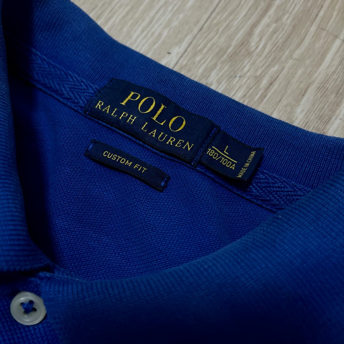 폴로 랄프로렌 커스텀핏 빅포니 반팔 카라티 [블루] L/100 상품이미지7