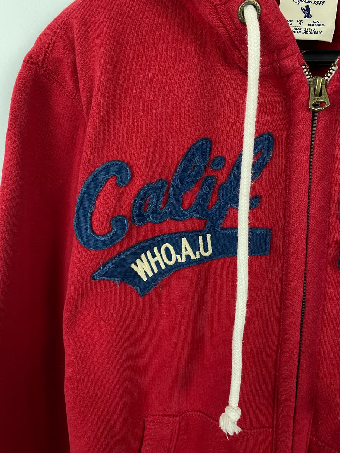 후아유 WhoAU 레드 후드집업 S <650> 상품이미지3