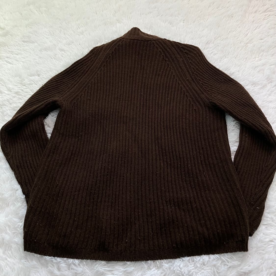빈티지 초코 브라운 니트 집업 795 y2k 스트릿 갸루 펑키 일본빈티지 상품이미지4