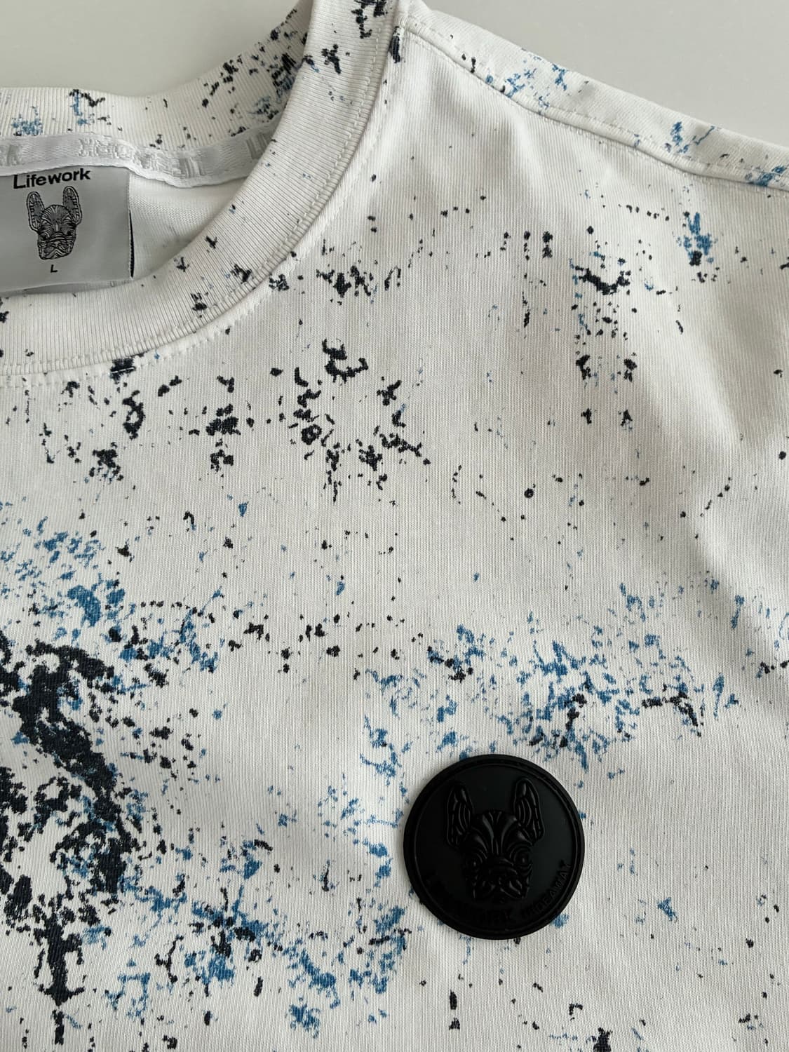 L) 라이프워크 스플래터 반팔 티셔츠 화이트 상품이미지6