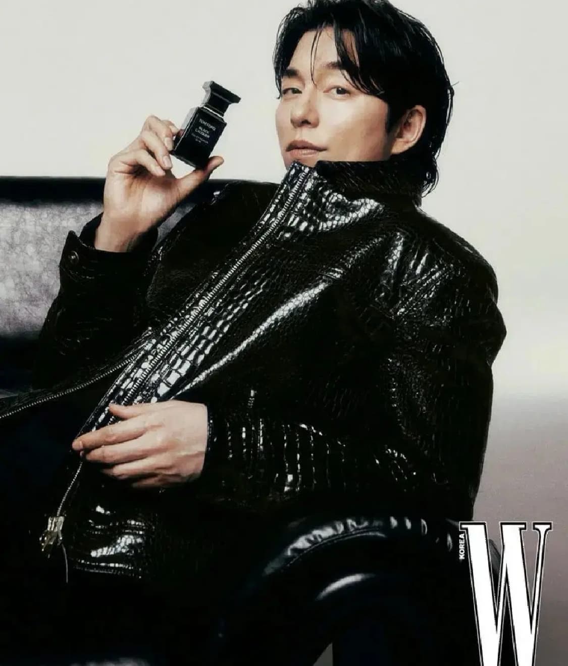 (국내1피스)톰포드 크록이펙트 젠슨 황 가죽 트러커자켓 상품이미지1