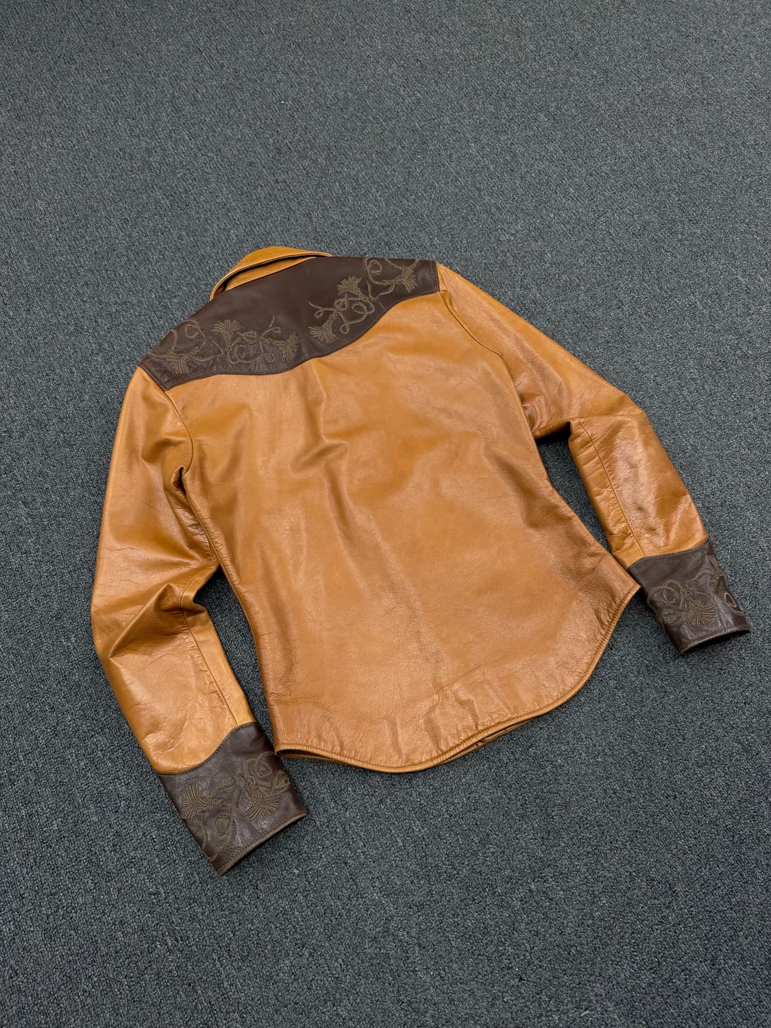 M) 토네이도마트 빈티지 레더 자켓 상품이미지2