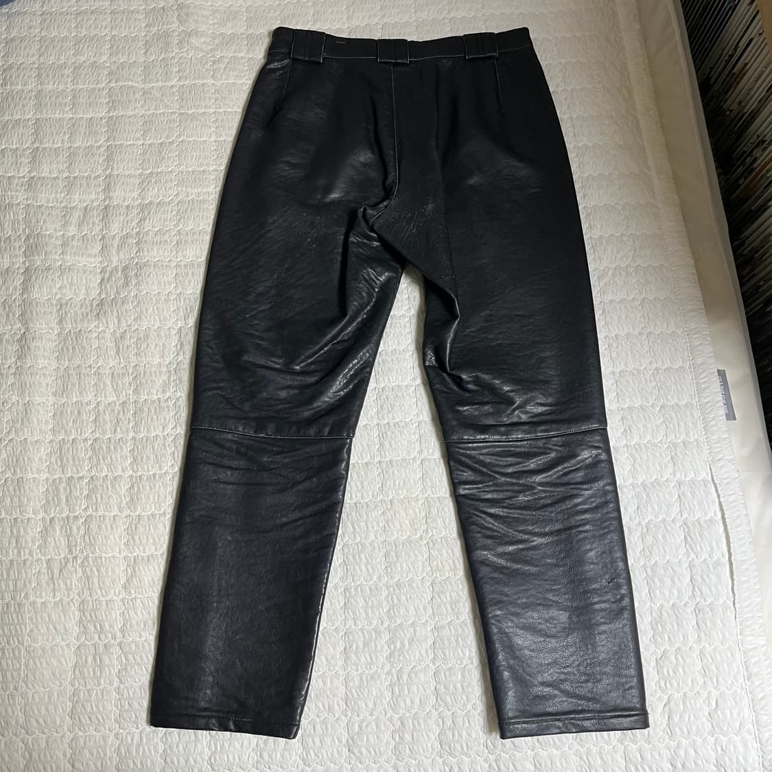 90s 아르마니 사이드 버클 레더 팬츠 상품이미지3