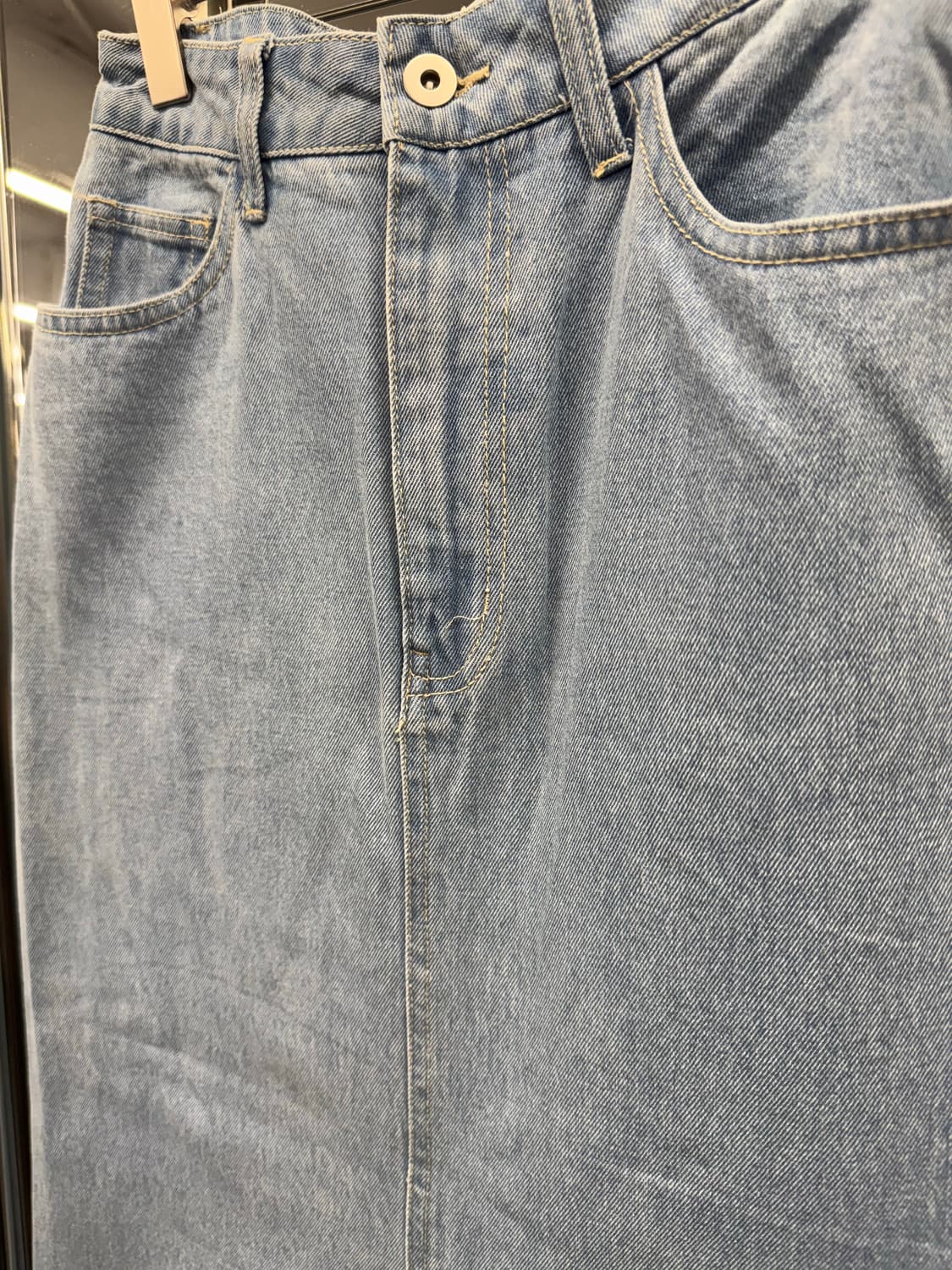 japanese vintage 연청 데님 롱스커트 상품이미지2