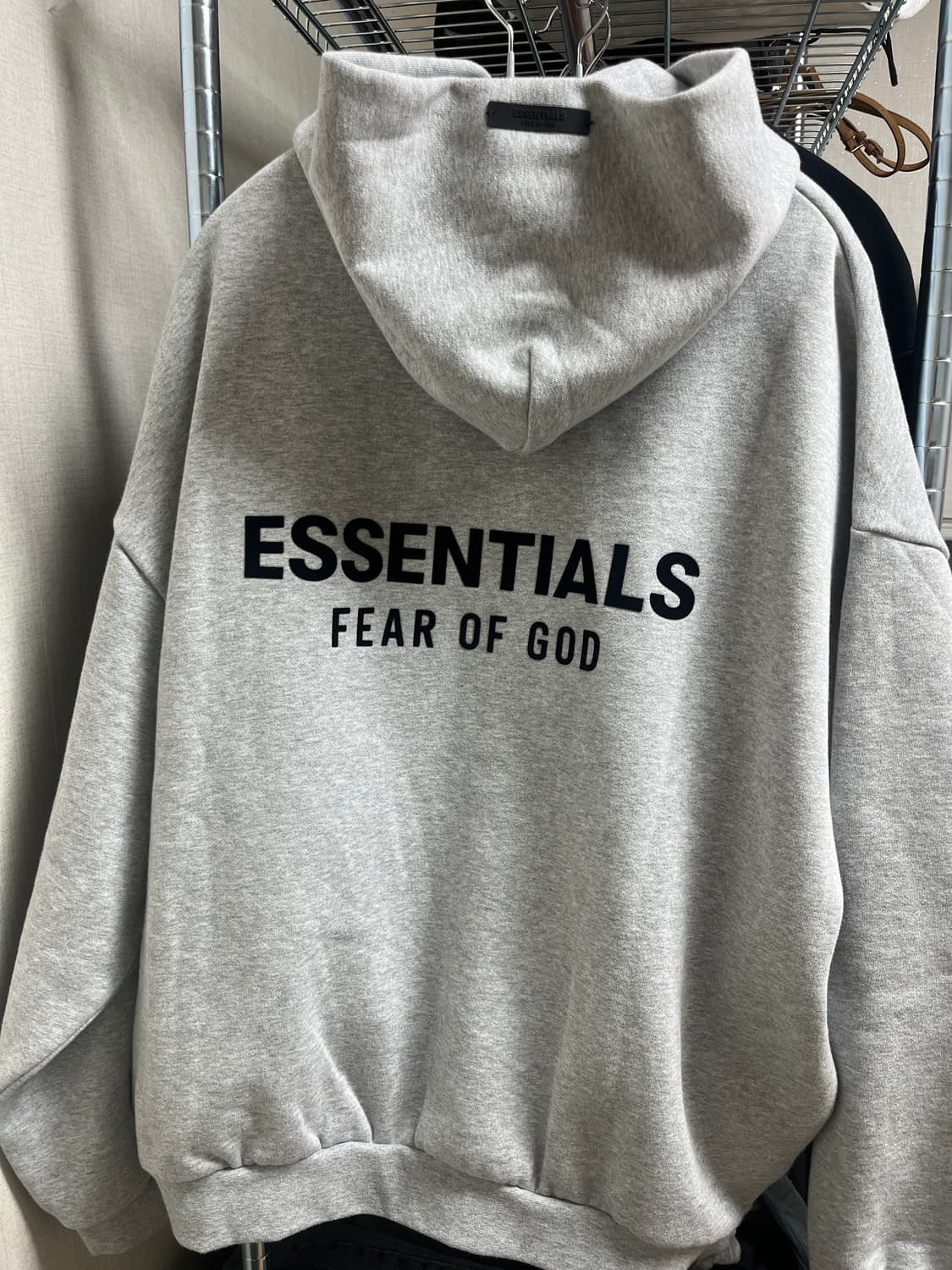 에센셜 플리스 후드 라이트 헤더 그레이 - 24FW 상품이미지2