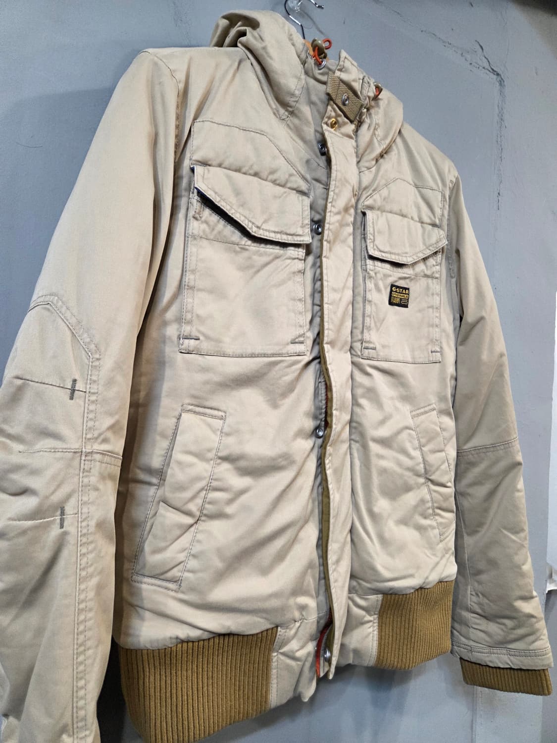 G-Star RAW 후드 패딩 점퍼 베이지(S) 상품이미지2